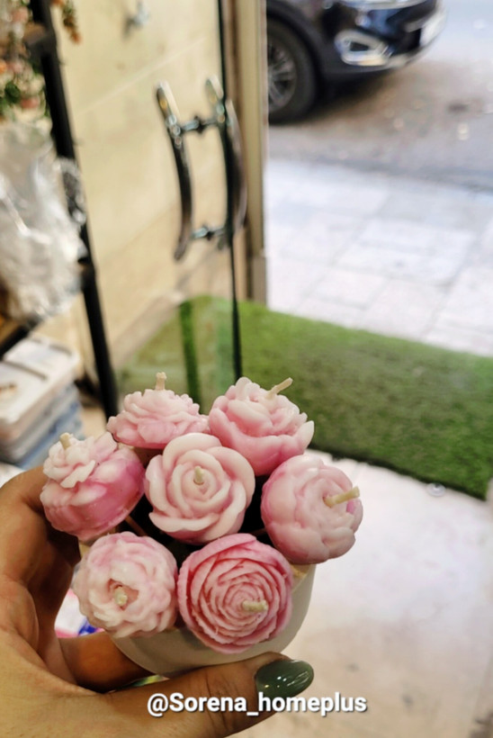 شمع سبد گل