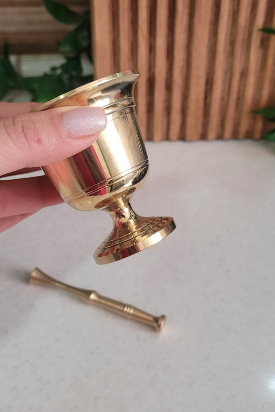 هاون برنجی زعفران
