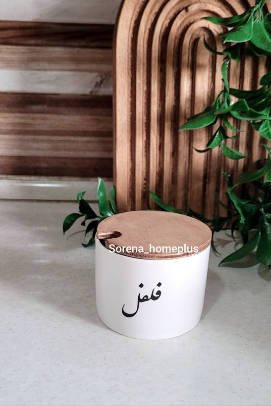 بانکه سرامیکی تکست دار،ارتفاع۷ سانتی متر