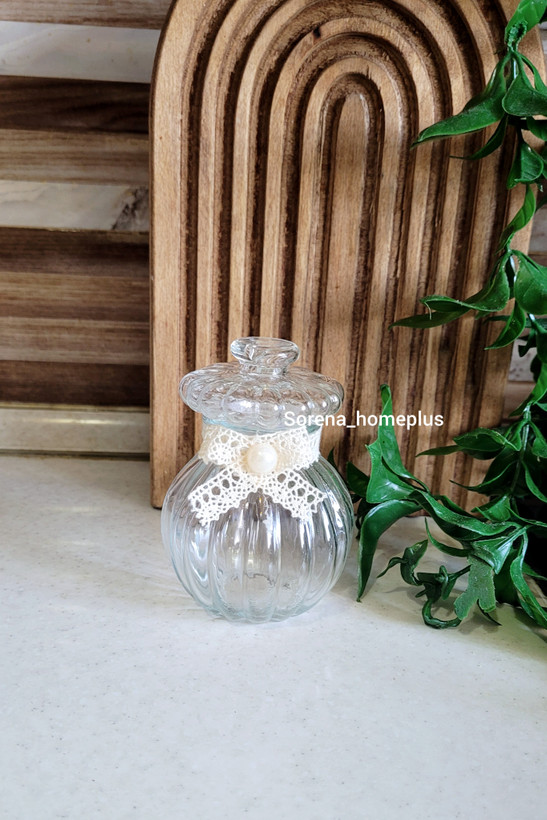 بانکه شیشه ای طرح کدو در دو سایز