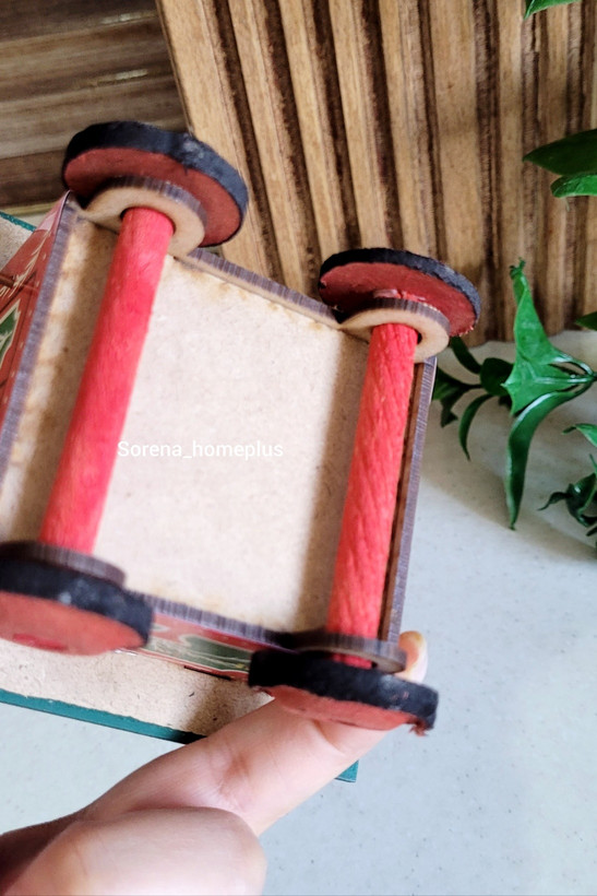 گاری چوبی دکوری نوستالژیک طرح سنتی (در دو سایز)