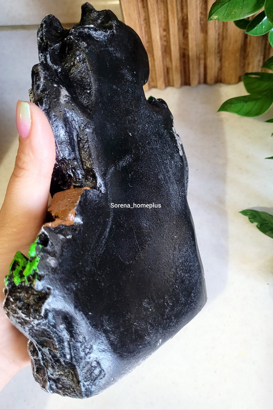 استند عود آبشاری طرح کوهستان با ماه و کلبه بطول ۱۸ سانتی متر