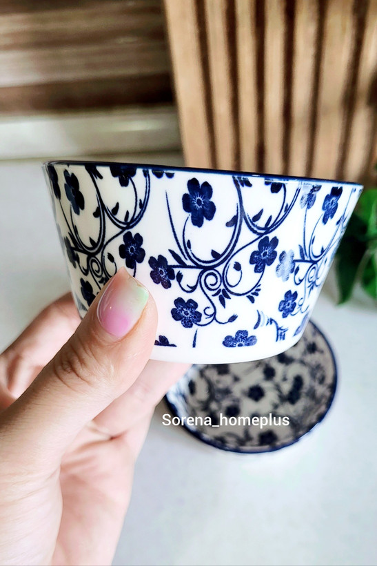 پیاله کف تخت ترشی دنی هوم طرح گل آبی قطر۹.۵ سانتی متر
